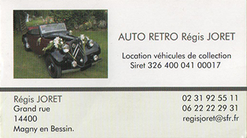 Auto Retro Regis Joret - Location de véhicules de collection